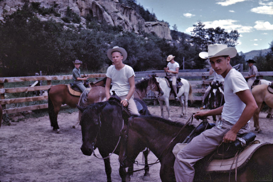 Ponil Corral - Joe Nemeth Ralph Luffler Scene from Philmont Trip 1962