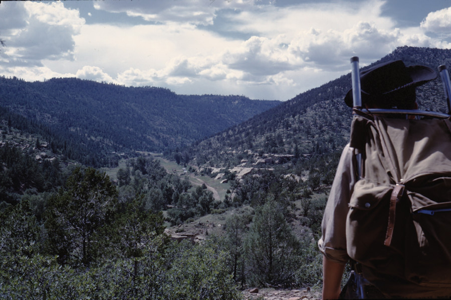 Ponil Below Off to Indian Writings Scene from Philmont Trip 1962
