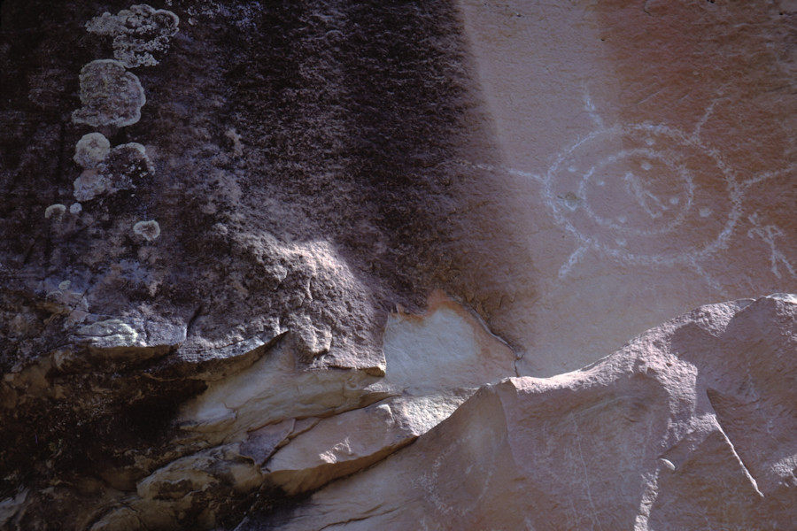 Indian Symbols on Rocks Scene from Philmont Trip 1962