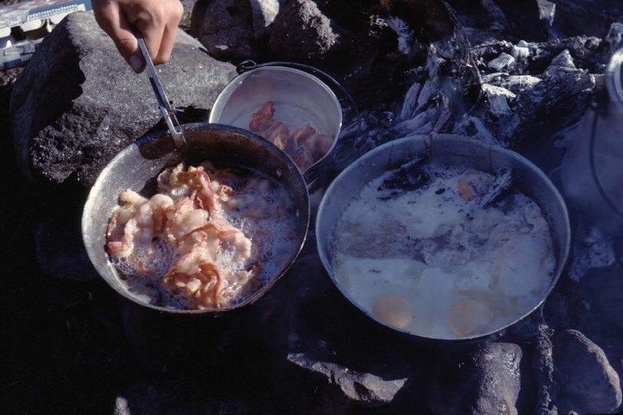 Clark's Fork 'Civilized Food' Scene from Philmont Trip 1962