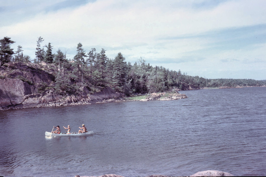 Wanapatei River near Sturgeon Chutes Scene from Tinnerman trip 1963