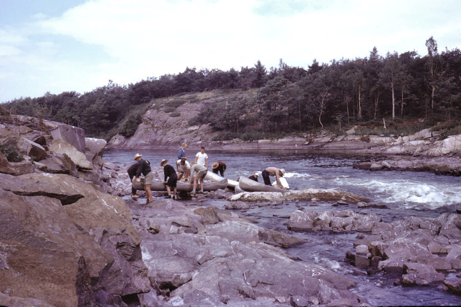 Portage on French River Scene from Tinnerman trip 1963